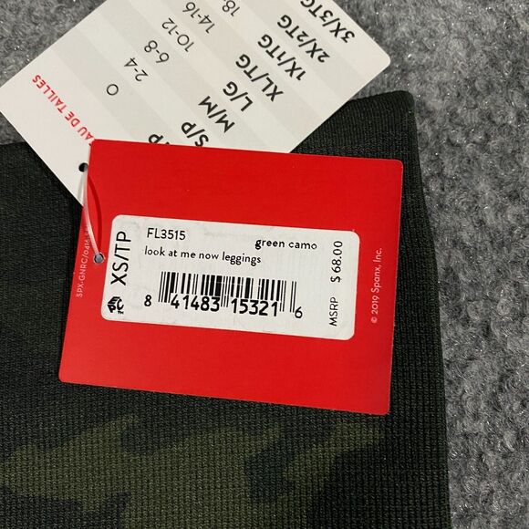 SPANX Look At Me Now Seamless High Rise Leggings Womens X-Small XS 0 Green Camo - Picture 8 of 16